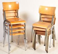 TEN VINTAGE INDUSTRIAL CAFE DINING CHAIRS