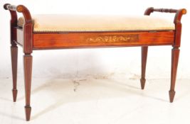 EARLY 20TH CENTURY EDWARDIAN PIANO SEAT