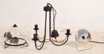 ASSORTMENT OF MODERN PAINTED METAL CEILING LIGHTS