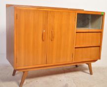 MID CENTURY TEAK BEEHIVE SIDEBOARD