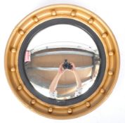 VINTAGE REGENCY REVIVAL GILT CONVEX WALL MIRROR