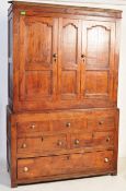 GEORGE III 19TH CENTURY MAHOGANY LINEN PRESS