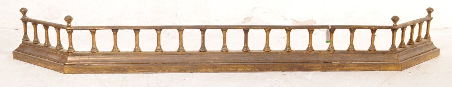 VICTORIAN BRASS METAL FIRE GUARD / FENDER