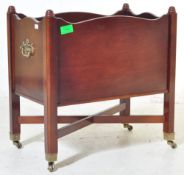 VINTAGE REGENCY REVIVAL MAHOGANY CANTERBURY MAGAZINE RACK