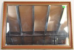 20TH CENTURY GILT FRAMED OVERMANTEL WALL MIRROR