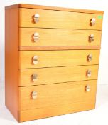 RETRO VINTAGE 20TH CENTURY TEAK CHEST OF DRAWERS