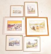 SIX CHRISTINE BLAKE WATERCOLOUR PAINTINGS