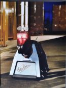 DOCTOR WHO - K9 - BOB BAKER & JOHN LEESON SIGNED 16X12
