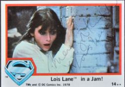 SUPERMAN - MARGOT KIDDER (D.2018) - SIGNED TRADING CARD - AFTAL
