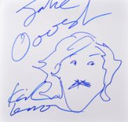 KEITH LEMON (LEIGH FRANCIS) - HAND DRAWN SELF PORTRAIT SKETCH & AUTOGRAPH