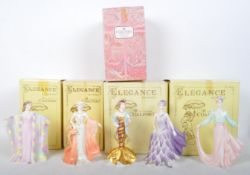 FIVE COALPORT DAVID SHILLING COLLECTION BONE CHINA FIGURES