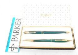 TWO MID 20TH CENTURY CIRCA 1962 PARKER 17 FOUNTAIN PEN & PENCIL