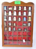 COLLECTION OF PORCELAIN & SILVER THIMBLES