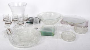 COLLECTION VINTAGE GLASS - DARTINGTON - GLASSES - BOWLS ETC