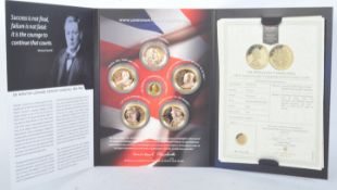 LONDON MINT - GOLD COMMEMORATIVE COINS - WINSTON CHURCHILL
