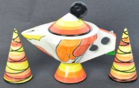 ART DECO CROWN DEVON DOROTHY ANN HAND PAINTED PORCELAIN ITEMS