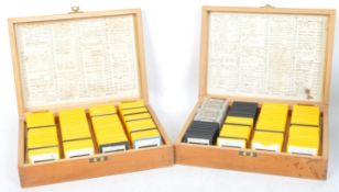 TWO CASES OF GLASS PHOTOGRAPH NEGATIVE SLIDES