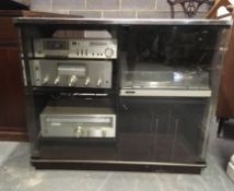 VINTAGE CASED SONY & JVC STEREO SYSTEM