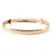 HALLMARKED 9CT GOLD BABY CHRISTENING BANGLE BRACELET