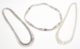 THREE VINTAGE SILVER NECKLACES