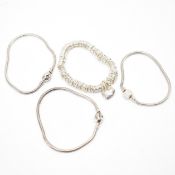 FOUR VINTAGE SILVER BRACELETS - CHAMILIA