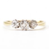 1920S 18CT GOLD & DIAMOND 3 STONE RING