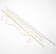 GROUP OF 925 SILVER CHAIN NECKLACES