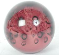 LARGE VINTAGE GLASS BUBBLE CONTROL PAPERWEIGHT