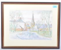 CHARLES HENRY ROGERS - ORIGINAL WATERCOLOUR - ST HELENS CHURCH