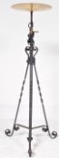 CONTEMPORARY INDUSTRIAL EBONSIED METAL STANDARD LAMP