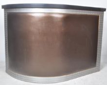 VINTAGE 20TH CENTURY LEATHER UPHOLSTERED COCKTAIL BAR