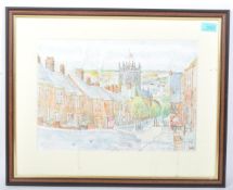 CHARLES HENRY ROGERS WATERCOLOUR PAINTING - STREET SCENE