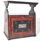 A VICTORIAN EBONISED & WALNUT AESTHETIC SWEET MUSIC TABLE