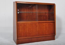 G-PLAN HERBERT GIBBS - RETRO TEAK WOOD GLASS DOOR BOOKCASE