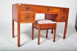 20TH CENTURY CHINESE HARDWOOD WRITING DESK & STOOL