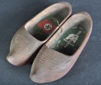 WWII SECOND WORLD WAR GERMAN PAIR OF DUTCH SOUVENIER CLOGS