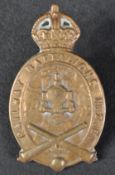 WWI FIRST WORLD WAR NEW ZEALAND RAILWAY BATTALION CAP BADGE