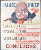 ANTI BRITISH WWII PROPAGANDA POSTER - POST WAR REPRINT