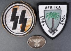 COLLECTION OF ASSORTED GERMAN THIRD REICH BADGE & PATCHES