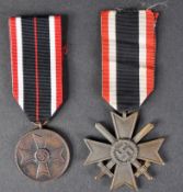 WWII SECOND WORLD WAR GERMAN THIRD REICH WAR MERIT CROSS & MEDAL