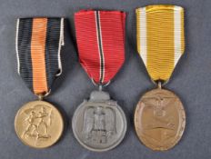 COLLECTION OF X3 SECOND WORLD WAR GERMAN THIRD REICH MEDALS
