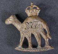 WWI FIRST WORLD WAR NEW ZEALAND CAMEL CORPS CAP BADGE