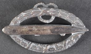 INTER WAR PERIOD IMPERIAL GERMAN SILVER ZEPPELIN CREW BADGE
