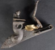 19TH CENTURY FRENCH FLINT LOCK PISTOL SIDE PLATE ASSEMBLY
