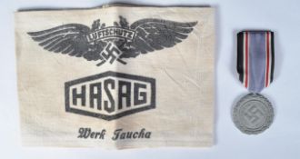 SECOND WORLD WAR GERMAN AIR RADIF PRECAUTIONS MED & ARMBAND