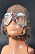 WWII SECOND WORLD WAR RAF PILOT HELMET AND GOGGLES