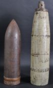 TWO BRITISH ARTILLERY SHELLS