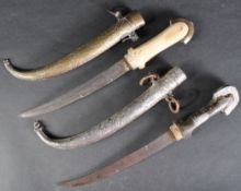 TWO EARLY 20TH CENTURY AFRICAN JAMBIYA DAGGERS