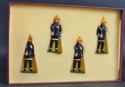 VINTAGE WHITE METAL FIRE FIGHTER MODEL FIGURINES