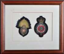 VINTAGE ROYAL FUSILERS BULLION WIRE BLAZER BADGES